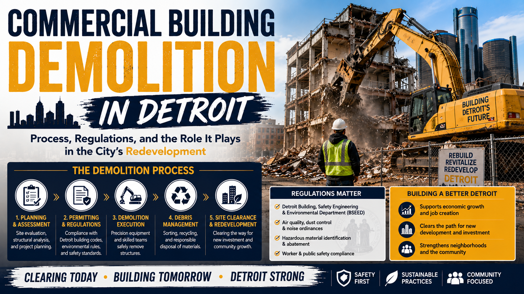 Commercial Building Demolition in Detroit: Process, Regulations, and the Role It Plays in the City's Redevelopment